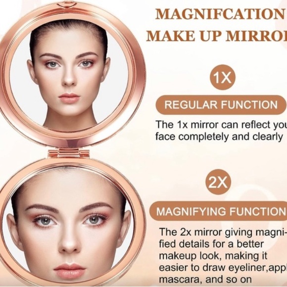 NEW!! Glam Compact Mirror - comes with pouch - Picture 6 of 6